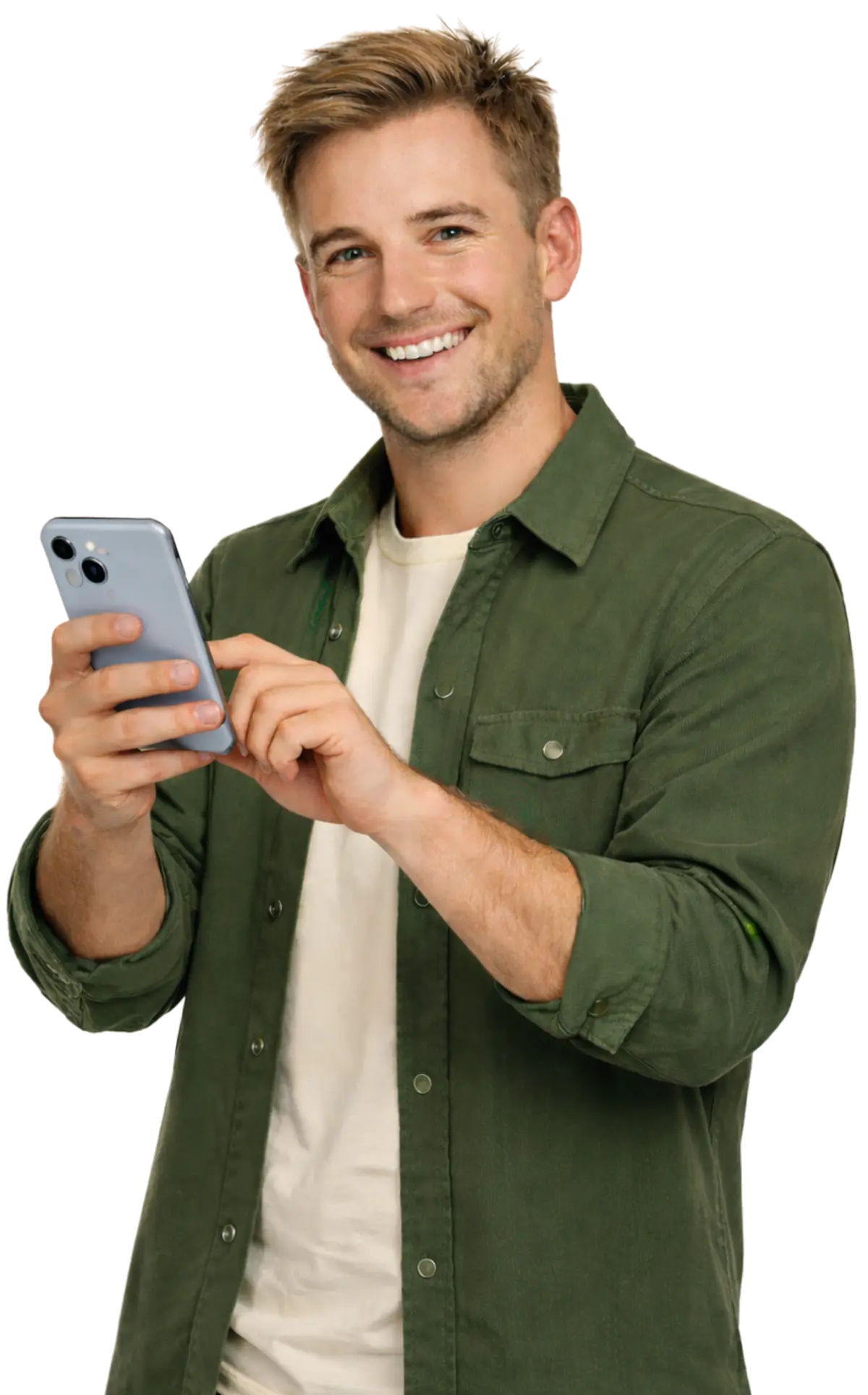 Person mit Handy Illustration